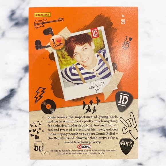 COPY - COPY - Official One Direction Trading Card Louis Tomlinson #29 - Picture 2 of 2